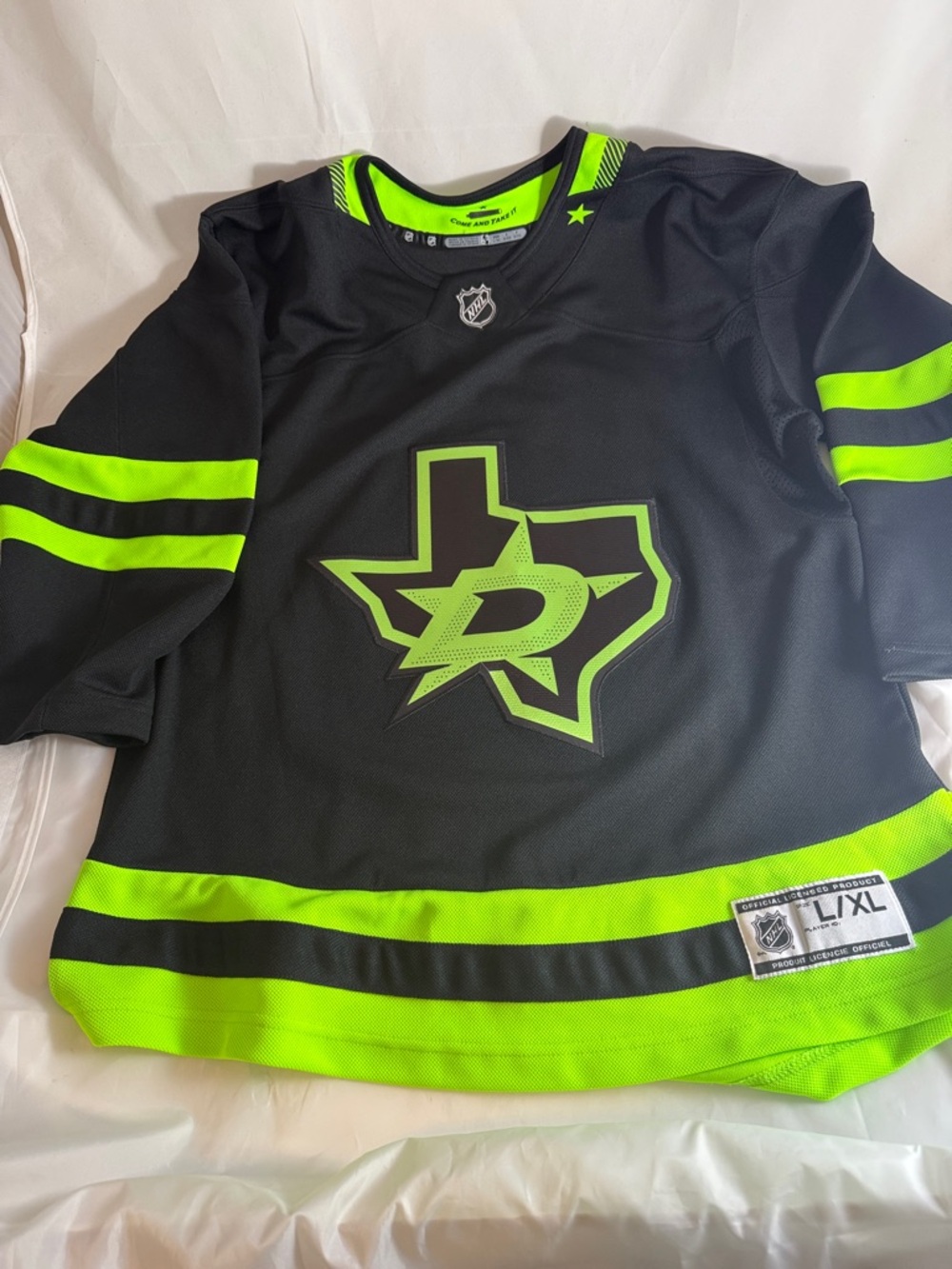NHL Dallas Stars Kids Black & Neon Green Jersey